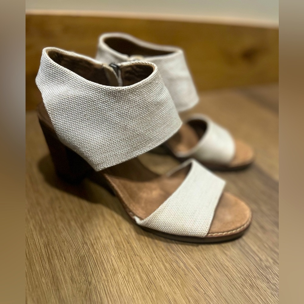 Tom’s Majorca Cutout Natural Heeled Sandal